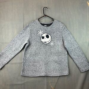 Disney Nightmare before Christmas Sweater Gray Jack Skellington 12-14 XL Kids